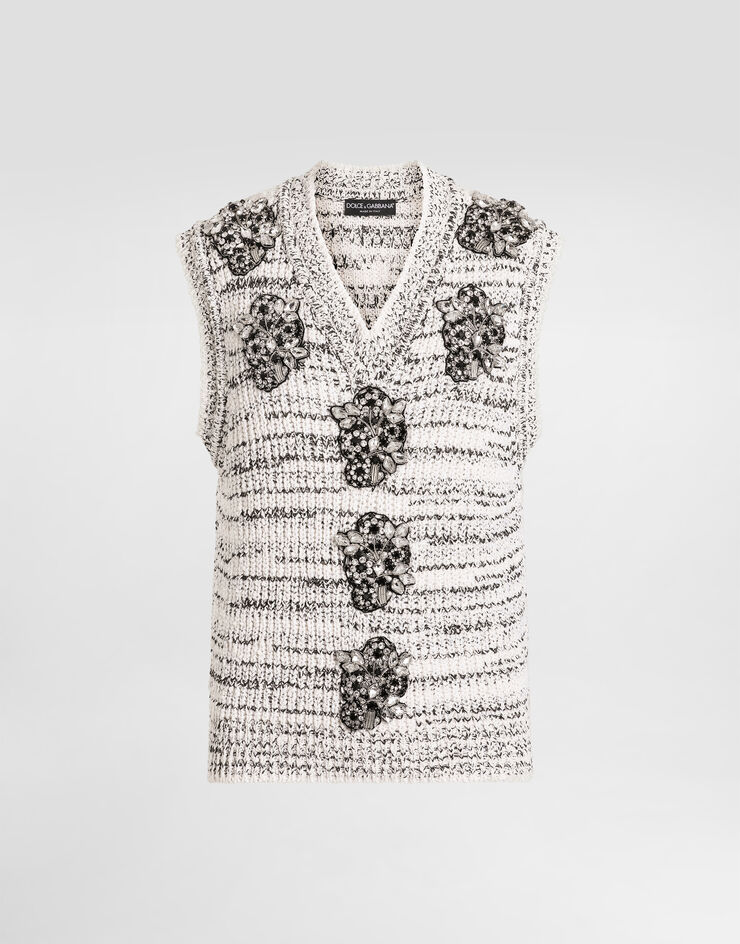 Dolce & Gabbana Intarsia pullover vest Multicolor GXT58ZJGMDR