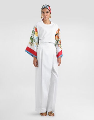 Dolce & Gabbana Short-sleeved t-shirt with foulard White F8V77ZGDDCJ