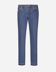 Dolce & Gabbana Slim-fit stretch blue denim jeans Black GY07CDG8KN4