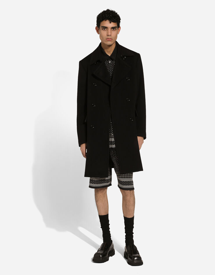 Dolce & Gabbana Bermudas estilo jogger de seda con estampado de corbatería Imprima GV37ATHI1UC