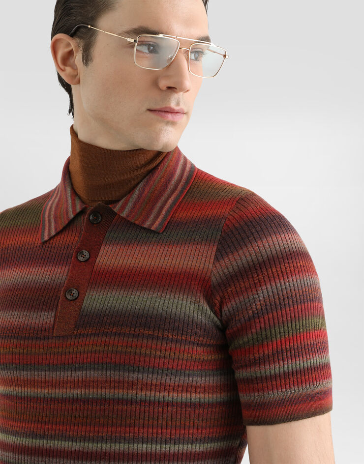 Dolce & Gabbana Striped wool polo shirt  GXZC1TJDVL2