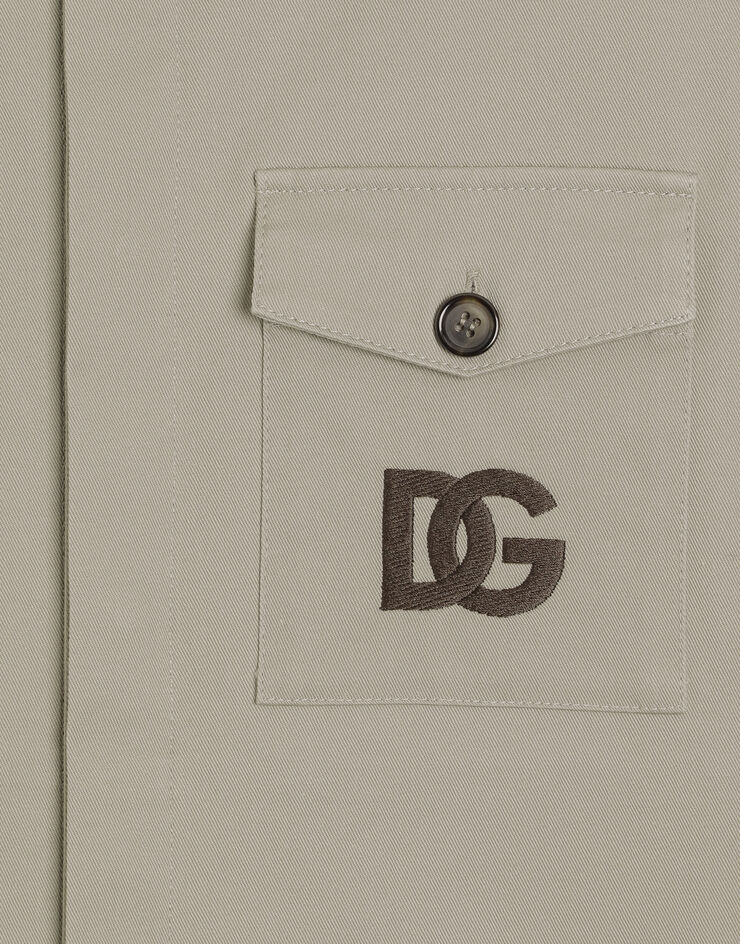 Dolce & Gabbana Stretch gabardine shirt Beige L44S54FUFL3