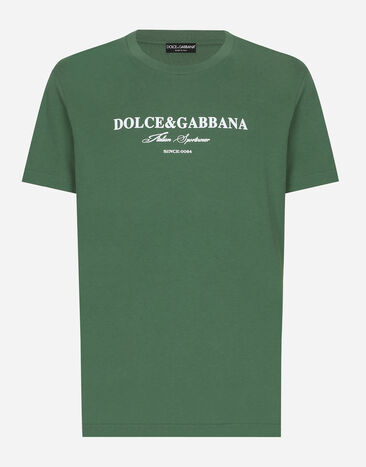 Dolce & Gabbana تيشيرت قطني بطبعة شعار متعدد الألوان G8RN8TG7NXX