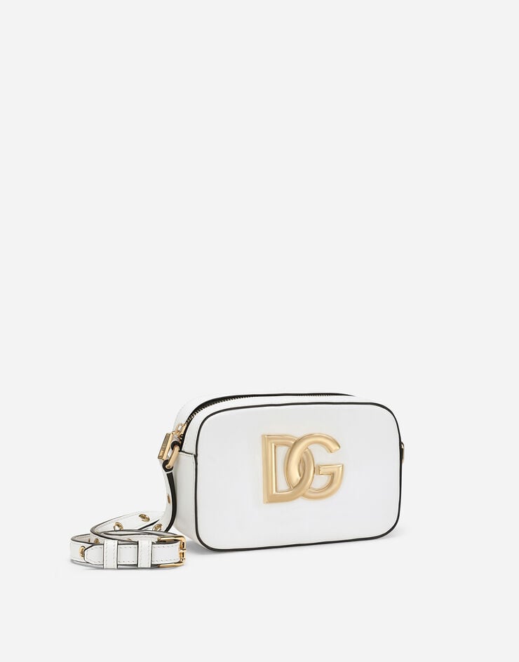 Dolce & Gabbana حقيبة كروس بودي 3.5 من جلد عجل أبيض BB7095AW576