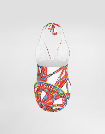 Dolce & Gabbana مايوه قطعة واحدة بطبعة carretto Multicolor O9C27JON0HE