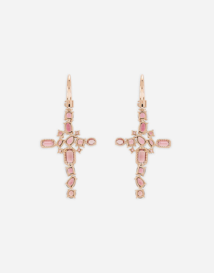 Dolce & Gabbana Anna earrings in red gold 18kt with pink tourmalines Red WERA3GWQM01
