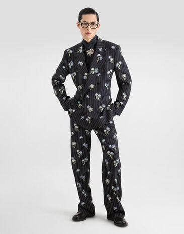 Dolce & Gabbana Double-breasted palermo wool suit with embroidery  GK05YZGK456