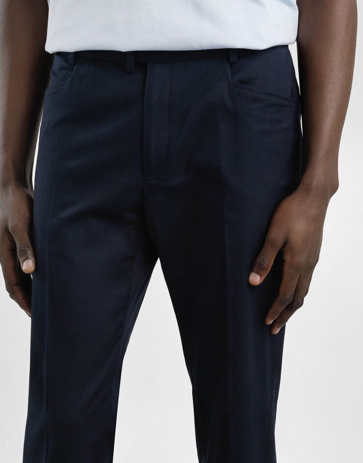 Dolce & Gabbana Cotton gabardine cargo trousers Blue GP13MZFUFNV