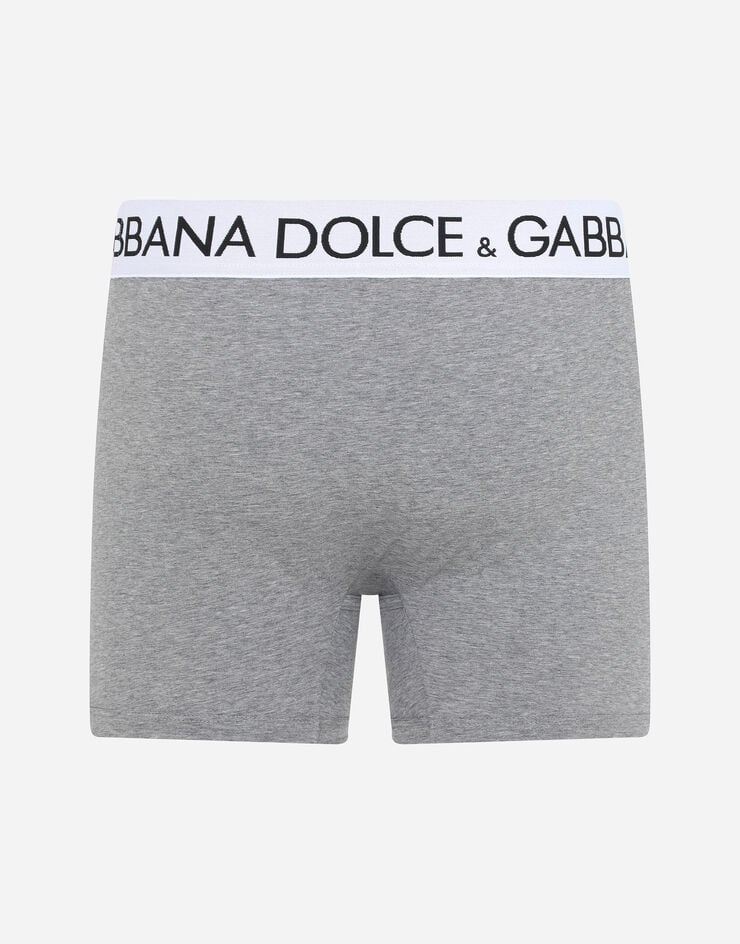 Dolce & Gabbana Two-way-stretch cotton jersey long-leg boxers Grey M4B98JONN97