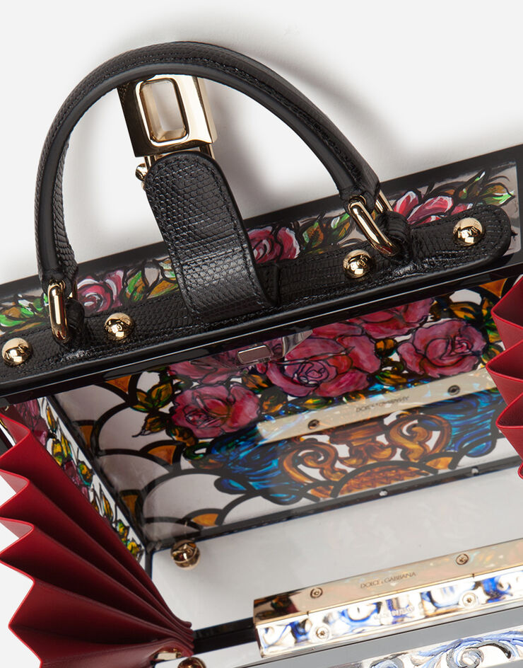 Dolce & Gabbana Dolce Box bag in inlaid plexi Multicolor BB5970AZ519