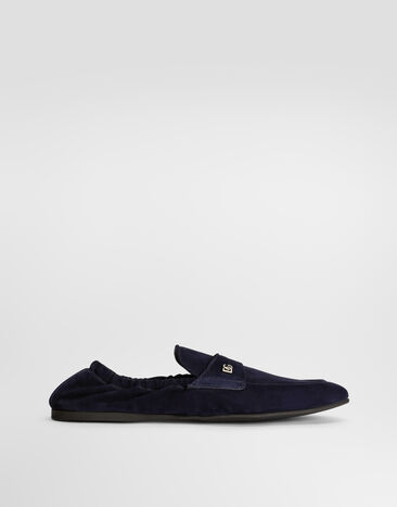 Dolce & Gabbana Pantuflas en piel de becerro Blue A50790AA415