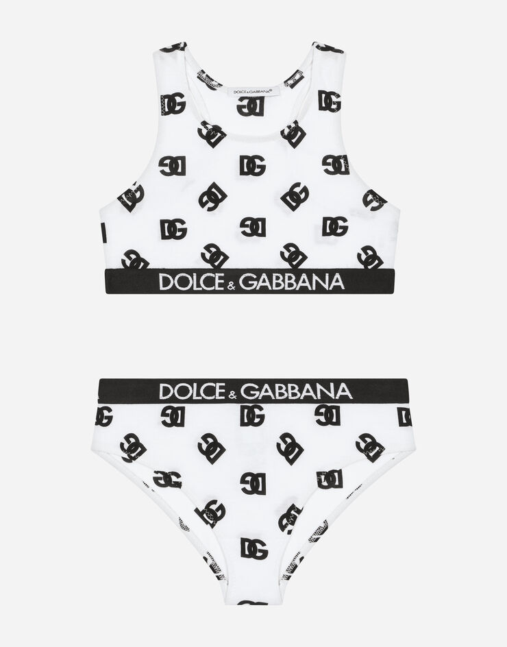 Dolce & Gabbana Jersey underwear set with DG logo print Multicolor L5J713FSG3K