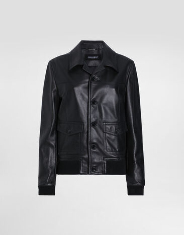 Dolce & Gabbana Lambskin nappa jacket Black F0W3FTHUMKN