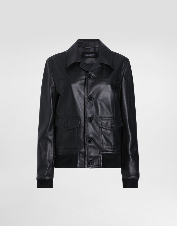 Dolce & Gabbana Chaqueta de napa de cordero Negro F9S39LHULFV