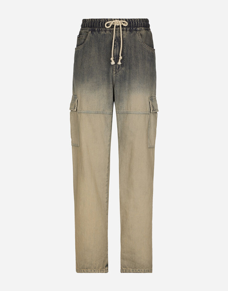 Dolce&Gabbana Overdyed dégradé denim cargo jeans Multicolor GV5PXDG8JE2