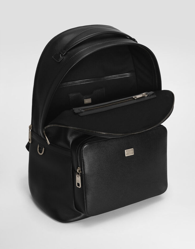 Dolce & Gabbana Mochila de piel de becerro Negro BM2385AV956
