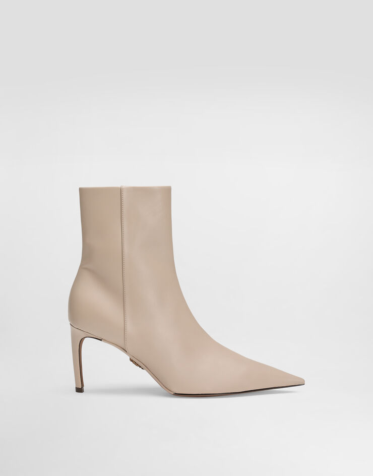 Dolce & Gabbana Devotion calfskin ankle boots Beige CT1083AP412