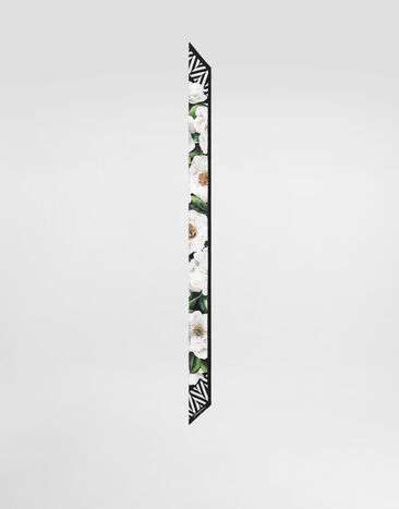 Dolce & Gabbana Gardenia-print twill headscarf (6x100) Print F6TLBTIS1XD