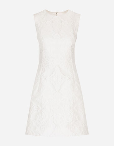 Dolce & Gabbana ショートドレス ブロケード ホワイト F6D4NTHJMO9