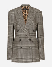 Dolce & Gabbana Glen plaid jacket with vents Print F26Y3TIS1SL
