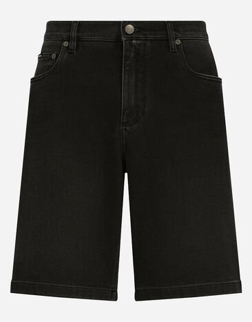 Dolce & Gabbana Jeans-Bermudas Stretch grau gewaschen Schwarz VG4390VP187