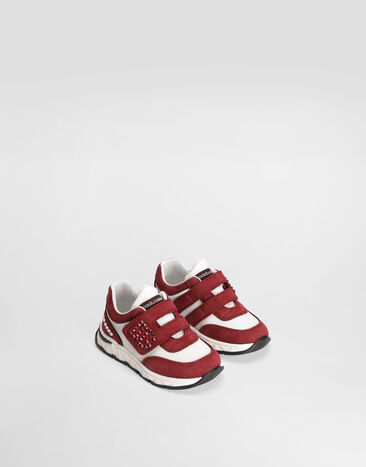 Dolce & Gabbana DG Cushion velour fabric sneakers Red DN0237A3M67