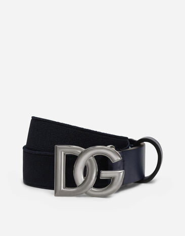 Dolce & Gabbana Ceinture élastique à logo DG Black EC0076AQ616