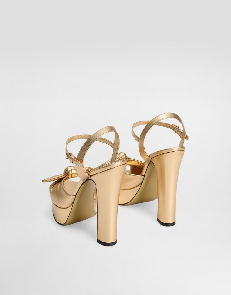 Dolce & Gabbana Mordoré nappa leather sandals Gold CR1751A1016