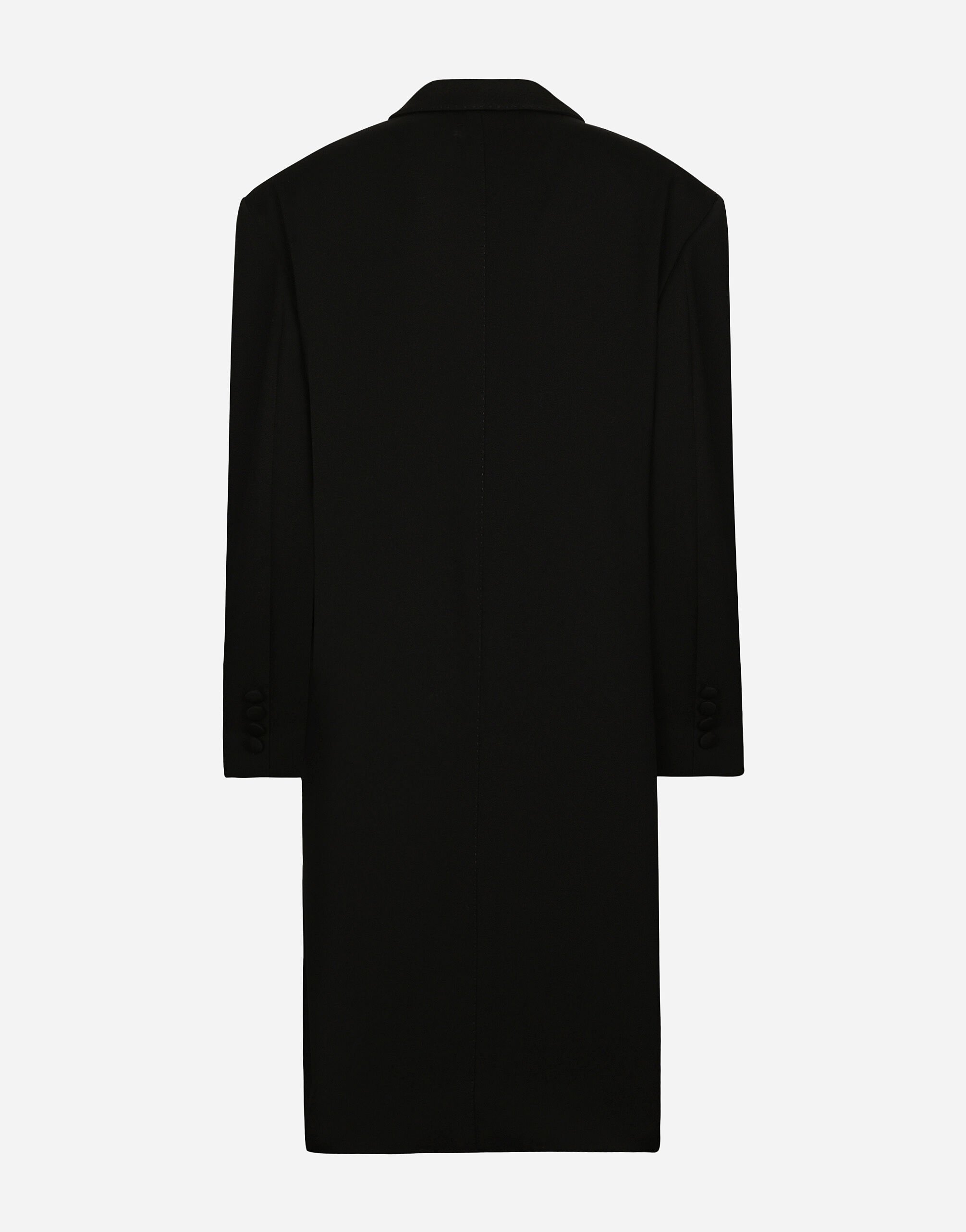 追跡【Dolce& Gabbana】ウールクレープダブルブレストジャケット ブラックのメンズ ダブルブレストブレザー ストレッチウール