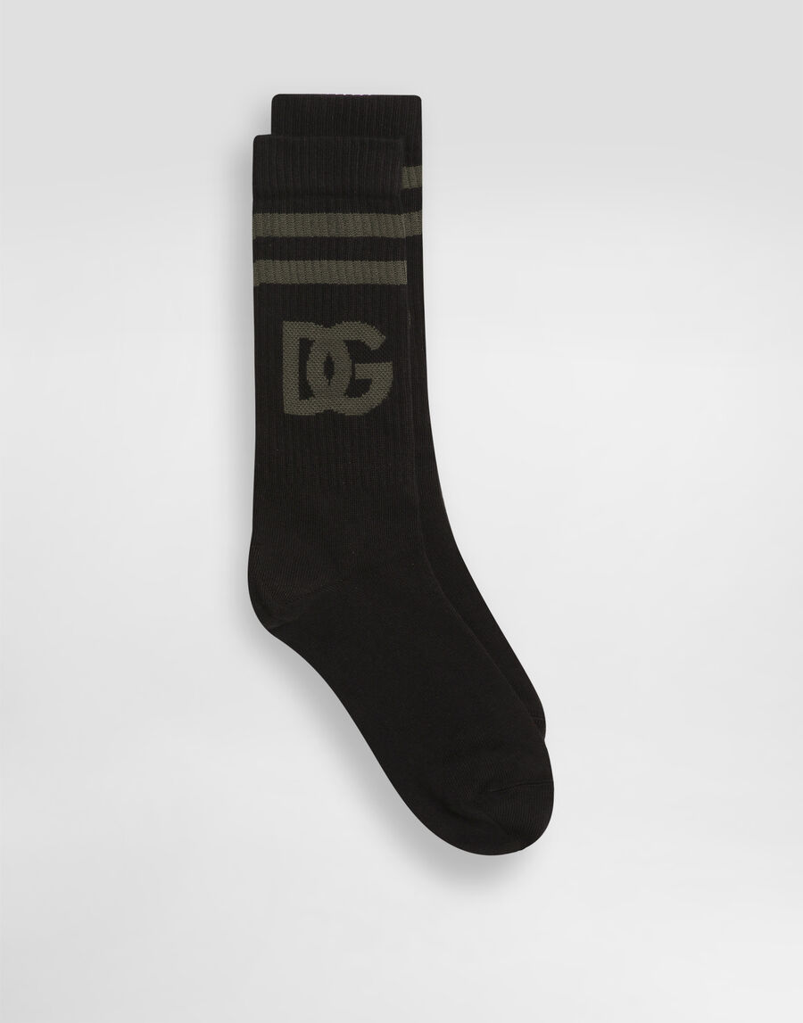 Cotton socks with DG jacquard logo
