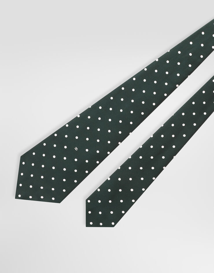 Dolce & Gabbana Krawatte aus Seidentwill mit Polka-Dot-Print Dolce & Gabbana Krawatte aus Seidentwill mit Polka-Dot-Print Mehrfarbig GT160EIS14A