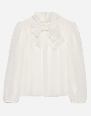 Dolce & Gabbana Crepe de chine blouse White L53S56FU1H7