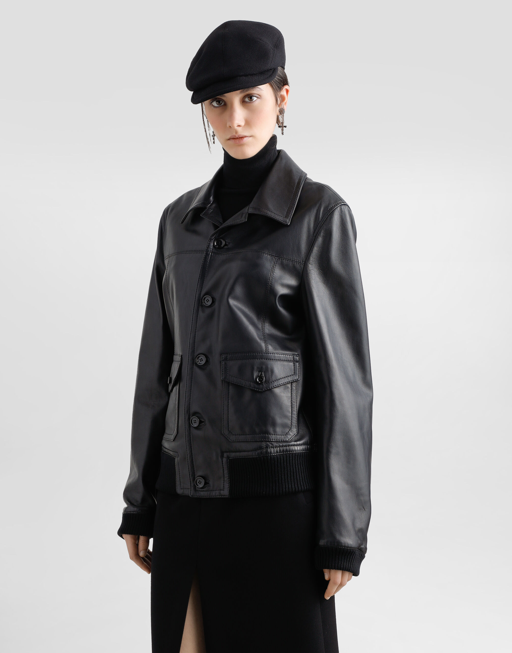 Lambskin nappa jacket - thumbnail 4