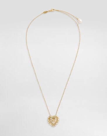 Dolce & Gabbana Devotion Necklace 18 carat yellow gold and diamonds Dolce & Gabbana Devotion Necklace 18 carat yellow gold and diamonds Gold WNND1KWYEDW