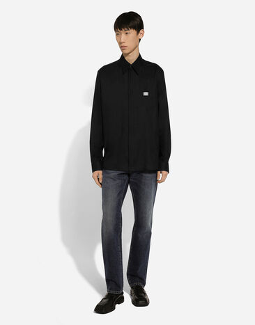 Dolce & Gabbana Technical fabric shirt with tag Black G5LQ3TGH460