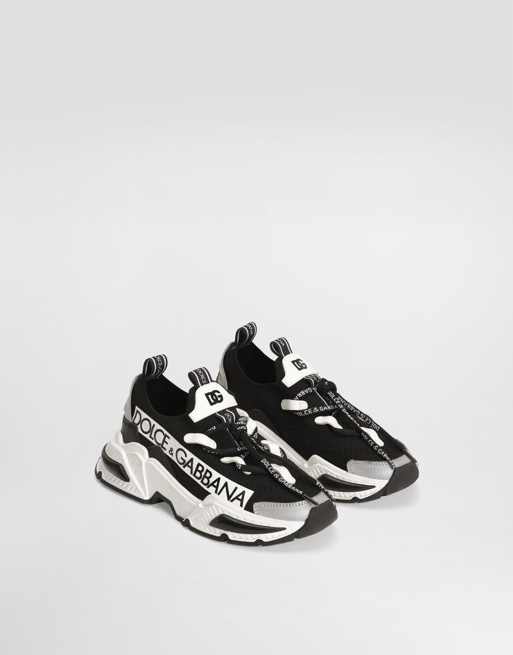Dolce & Gabbana Knit Airmaster sneakers with Dolce&Gabbana logo Multicolor DA5203AB068