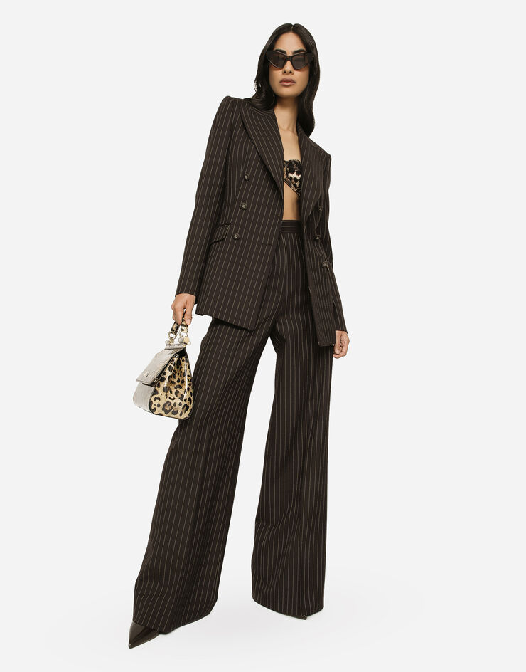 Dolce&Gabbana Pinstripe wool palazzo pants Multicolor FTCP1TFR2ZT
