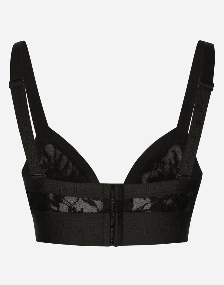Dolce & Gabbana Sujetador de triángulo en encaje Negro O1B99THLM37