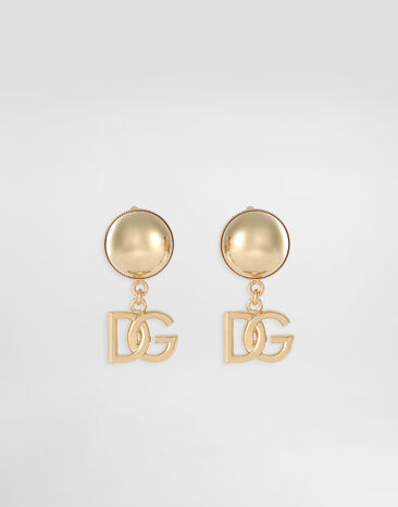 Dolce & Gabbana أقراط مشبك DG ذهبي WEQ2V3W1111