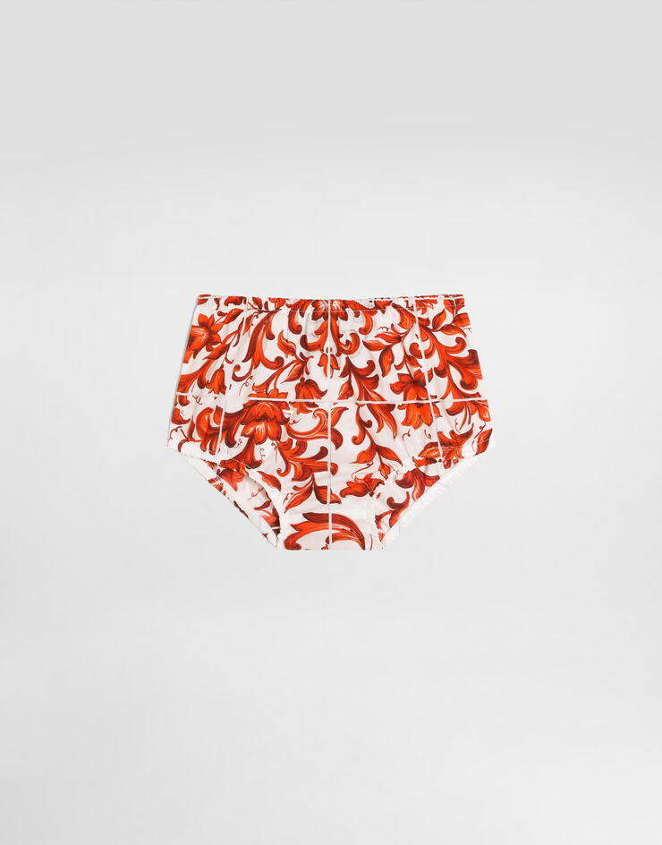 Dolce & Gabbana Majolica-print mix material dress Multicolor L2JDBFG7P4G