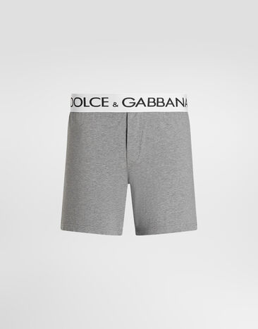 Dolce & Gabbana شورت بوكسر قطني يتمدد في اتجاهين رمادي M4B99JOUAIG