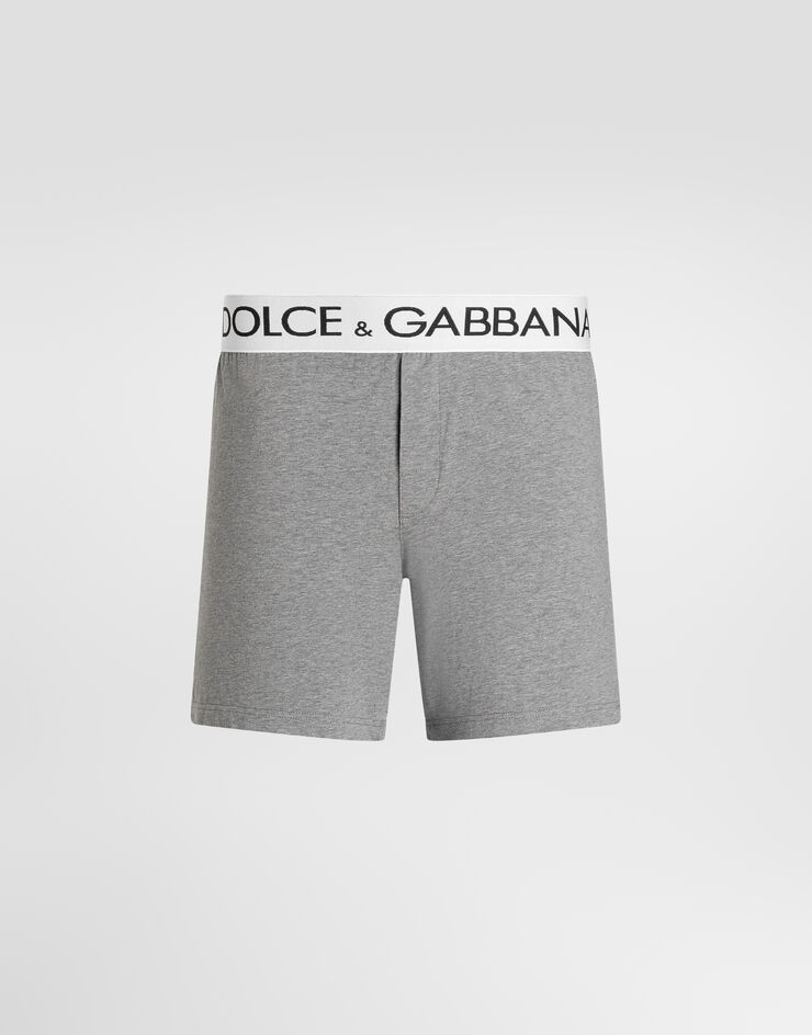 Dolce & Gabbana شورت بوكسر قطني يتمدد في اتجاهين رمادي M4B99JOUAIG