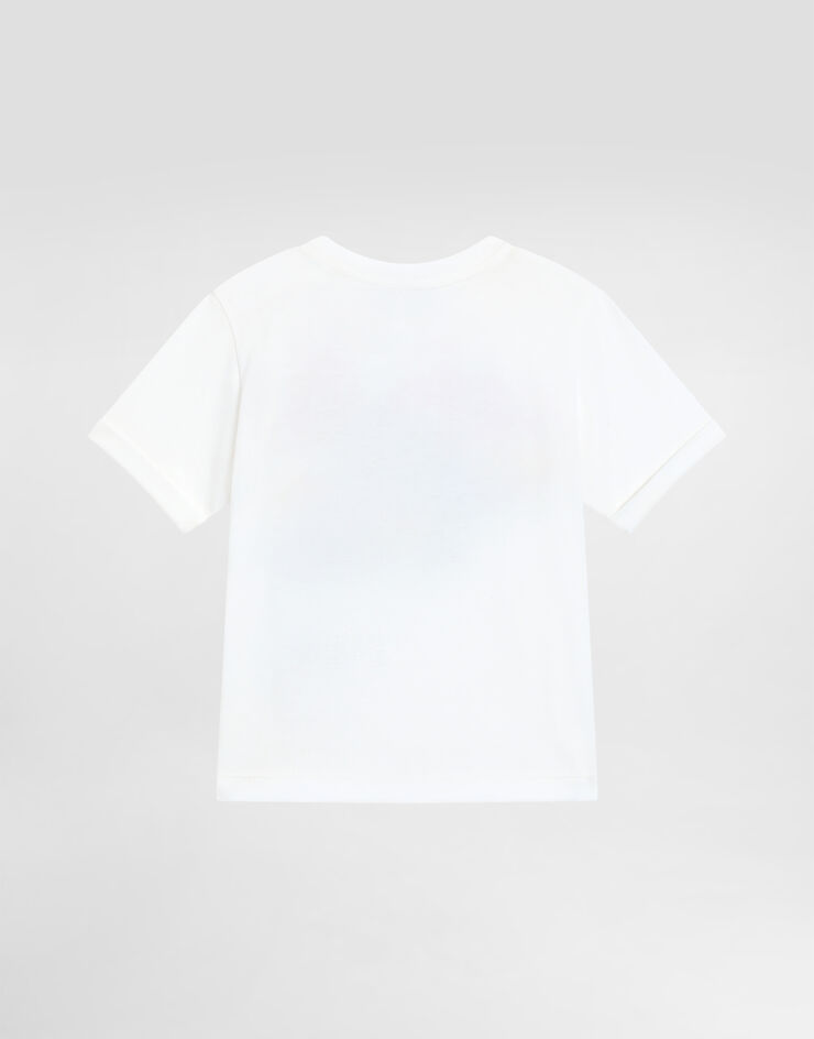 Dolce & Gabbana Camiseta de punto con logotipo DG Blanco L2JTPAG7O2A