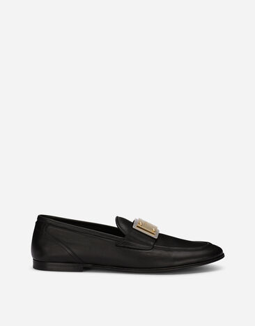 Dolce & Gabbana حذاء لوفر من جلد عجل أسود A10782AB640
