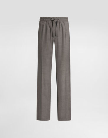 Dolce & Gabbana Bird's eye wool jogging trousers Multicolor GV4LHTFM2HM