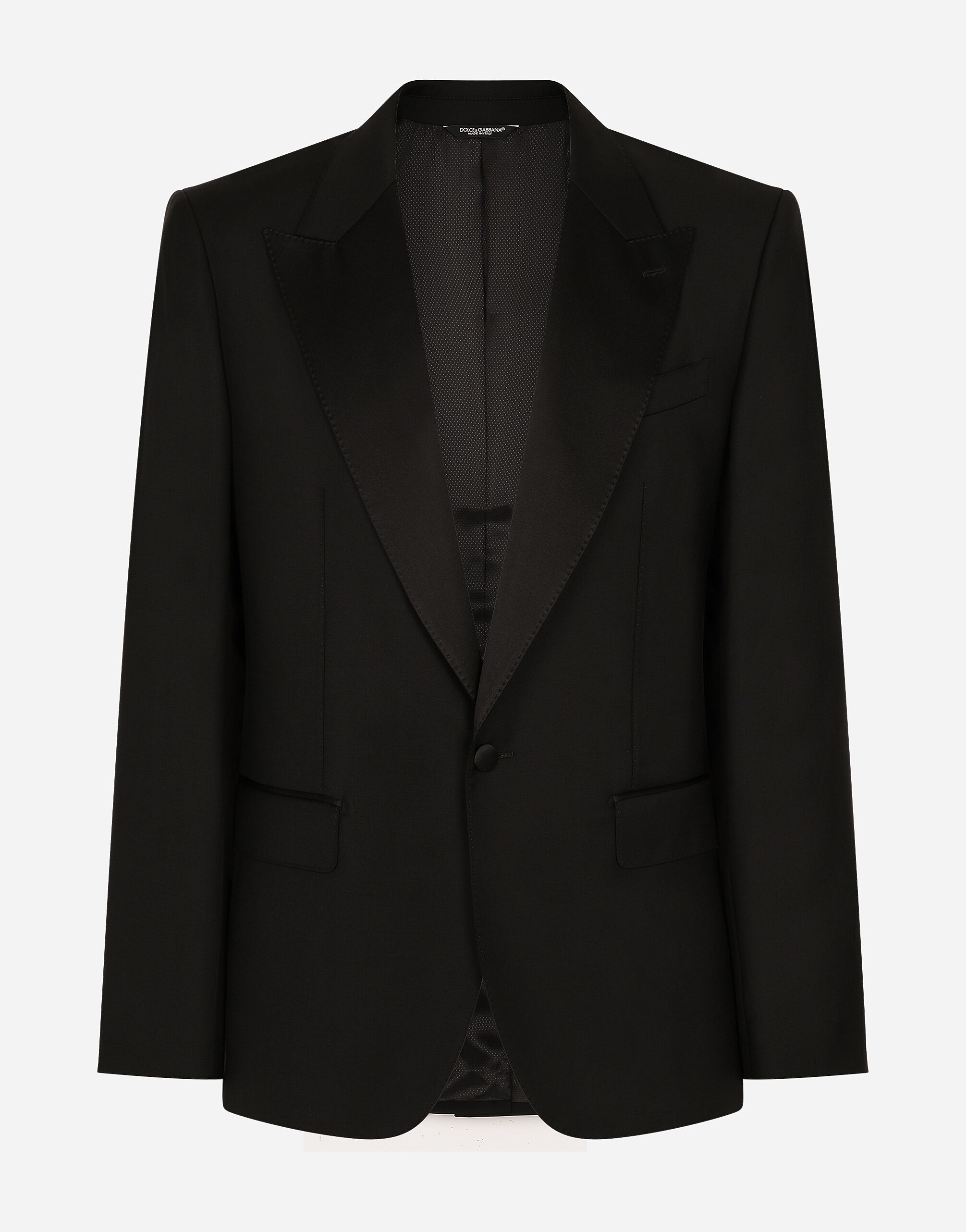 Blackのメンズ タオルミーナフィット フランネル シングルブレスト