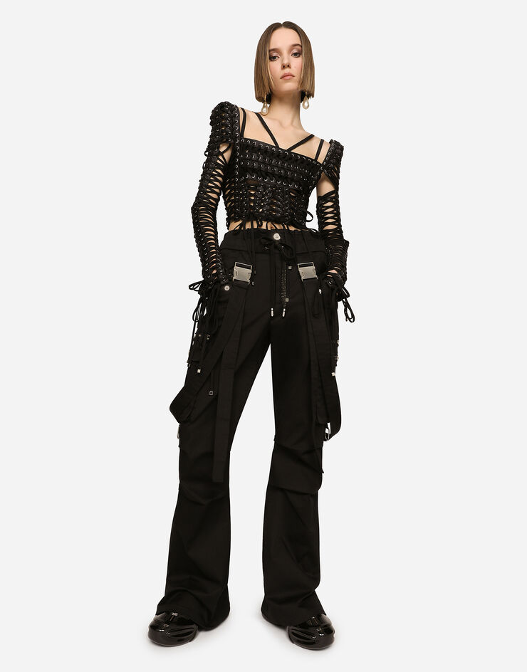 Dolce & Gabbana Top with laces and eyelets Multicolor F760PTGDA6M