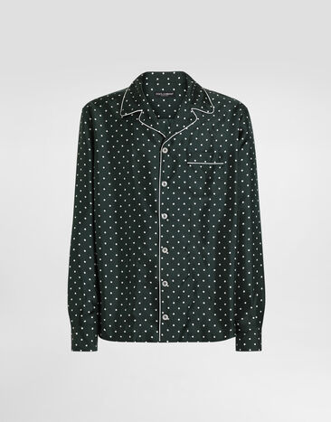 Dolce & Gabbana Polka dot-print silk twill hawaii shirt  G5IF1TIS14A