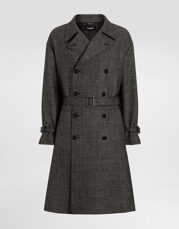 Dolce & Gabbana Double-breasted wool trench Multicolor G052KTFM2G4