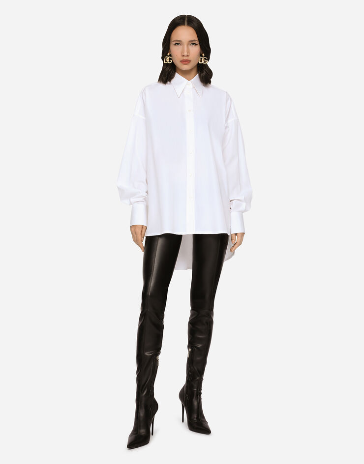 Dolce & Gabbana Oversize poplin shirt White F5N84TFU5TI